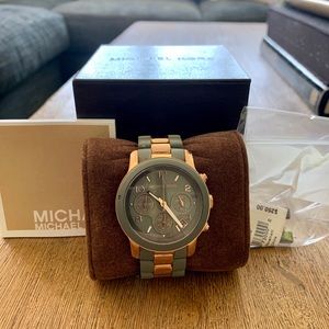 Michael Kors Gray and Rose Gold Watch
